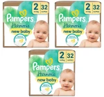 Pampers Harmonie Baby Pieluszki, rozmiar 2, 32 sztuki, 4kg-8kg X3