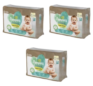 Pampers Harmonie Baby Pieluszki, rozmiar 1, 35 sztuk, 2kg-5kg X3