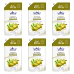 Luksja Creamy & Soft Kremowe mydło w płynie Oliwka i Jogurt 900 ml opakowanie uzupełniające X6