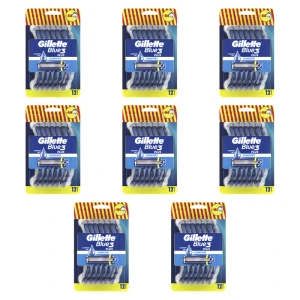Gillette Blue3 Comfort Jednorazowa maszynka do golenia dla mężczyzn, 12 sztuk X8