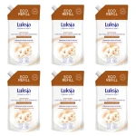 Luksja Creamy & Soft Kremowe mydło w płynie Mleczko bawełniane i Prowitamina B5 400 ml opakowanie uzupełniające X6