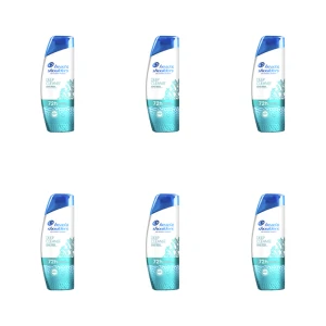 Head & Shoulders Deep Cleanse Scalp Detox Szampon przeciwłupieżowy z minerałami morskimi, 300ml X6