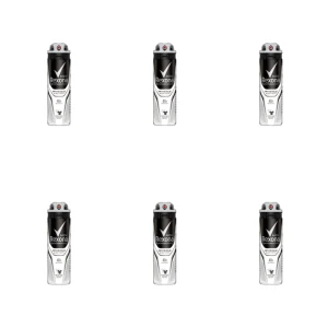 REXONA MEN SPRAY INVISIBLE BLACK&WHITE 150ml X6