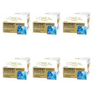 L'Oréal Paris Ekspert Wieku 40+ Przeciwzmarszczkowy krem wygładzający na dzień 50 ml X6
