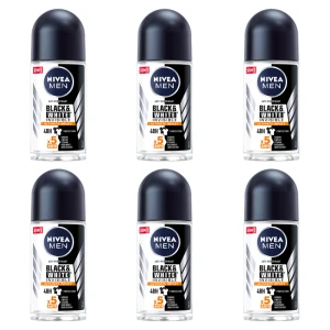 Antyperspirant NIVEA MEN Black&White Invisible Ultimate Impact roll-on 50ml X6