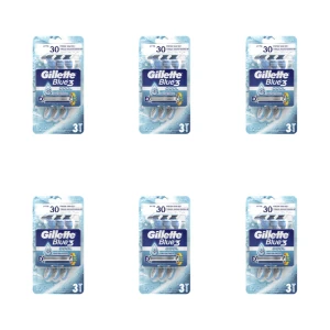 Gillette Blue3 Cool Maszynka jednorazowa z 3 ostrzami, 3 sztuki X6