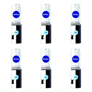 NIVEA Antyperspirant INVISIBLE Pure spray 150 ml X6