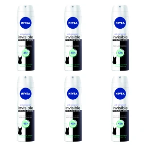 NIVEA Damski antyperspirant INVISIBLE Fresh spray 150 ml X6
