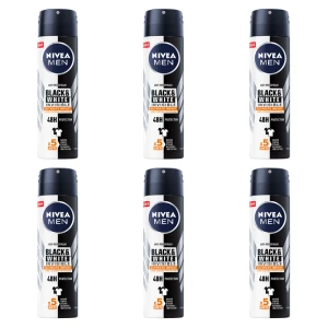 Antyperspirant NIVEA MEN Black&White Invisible Ultimate Impact spray 150ml X6