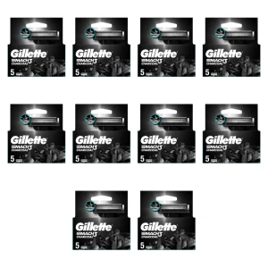 Gillette Mach3 Charcoal Wkłady do maszynki 5 szt. X10