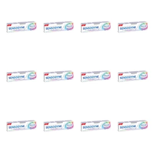 Sensodyne Kompletna Ochrona + pasta do zębów wybielająca z fluorem 75 ml X12