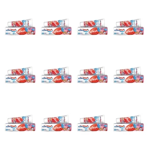 Aquafresh Splash Strawberry Pasta do zębów z fluorkiem 50 ml X12