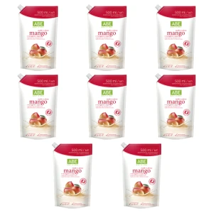ABE mydło w płynie Mango i Papaja 500ml - zapas X8