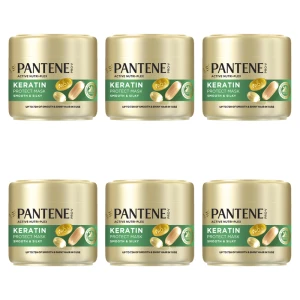 Pantene Pro-V Smooth & Sleek Keratin Protect Maska 300 ml do włosów suchych i puszących się. X6