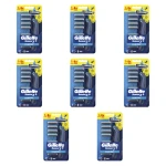 Gillette Sensor 3+ Comfort Maszynka do golenia dla mężczyzn ergonomiczna rączka, 8 ostrzy wymiennych X8