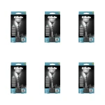 Gillette Mach3 Charcoal Maszynka do golenia dla mężczyzn ze stojakiem, 6 ostrzy wymiennych X6