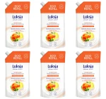 Luksja Creamy & Soft Kremowe mydło w płynie Brzoskwinia i Biała herbata 400 ml opakowanie uzupełniające X6