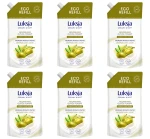 Luksja Creamy & Soft Kremowe mydło w płynie Oliwka i Jogurt 400 ml opakowanie uzupełniające X6