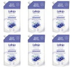 Luksja Creamy & Soft Kremowe mydło w płynie Len i Mleczko ryżowe 400 ml opakowanie uzupełniające X6