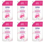 Luksja Creamy & Soft Kremowe mydło w płynie Róża i Proteiny mleka 400 ml opakowanie uzupełniające X6
