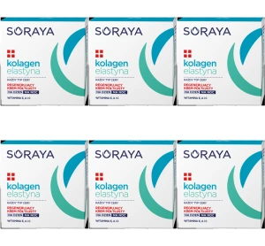 SORAYA Kolagen Elastyna Regenerujący krem półtłusty na dzień i na noc 50 ml X6