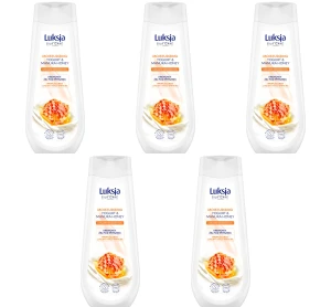Luksja Silk Care Kremowy żel pod prysznic Jogurt i Miód manuka 500 ml X5