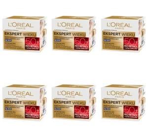 L'Oréal Paris Ekspert Wieku 50+ Przeciwzmarszczkowy krem ujędrniający na noc 50 ml X6