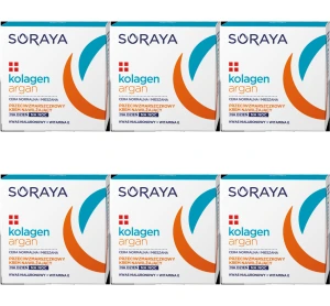 SORAYA Kolagen Argan Przeciwzmarszczkowy krem nawilżający na dzień i na noc 50 ml X6