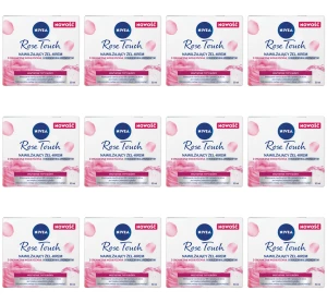 NIVEA Rose Touch nawilżający żel-krem z organiczną wodą różaną i kwasem hialuronowym 50ml X12