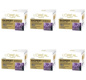 L'Oréal Paris Ekspert Wieku 60+ Przeciwzmarszczkowy krem odbudowujący na dzień 50 ml X6