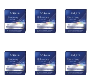 SORAYA Krem przeciwzmarszczkowy 50+ na dzień i na noc Hialuronowy mikrozastrzyk PROMATRIX 50 ml X6