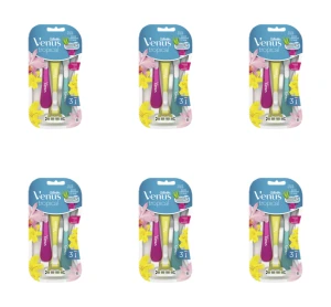Gillette Venus Tropical Maszynka do golenia, 3 Maszynki jednorazowe dla kobiet X6
