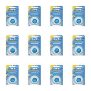 Oral-B Essential floss woskowana nić dentystyczna, miętowa, 50 m X12