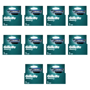 Gillette Mach3 Ostrza wymienne do maszynki do golenia dla mężczyzn, z ostrzami twardszymi niż stal, 5 sztuk X10