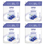 Luksja Creamy & Soft Kremowe mydło w płynie Len i Mleczko ryżowe 1500 ml opakowanie uzupełniające X4