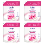 Luksja Creamy & Soft Kremowe mydło w płynie Róża i Proteiny mleka 1500 ml opakowanie uzupełniające X4