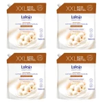 Luksja Creamy & Soft Kremowe mydło w płynie Mleczko Bawełniane i Prowitamina B5 1500 ml opakowanie uzupełniające X4