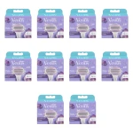 Gillette Venus ComfortGlide Breeze Ostrza wymienne do maszynki do golenia dla kobiet 4 sztuk, z elastycznymi paskami nawilżającymi X10
