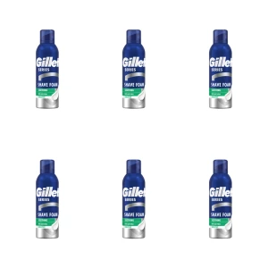 Gillette Series Łagodząca pianka do golenia z aloesem 200 ml X6