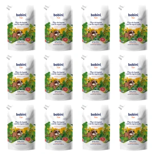 BOBINI Fun Płyn do kąpieli i żel do mycia Wysoka piana o zapachu cytrusów 500ml refill X12