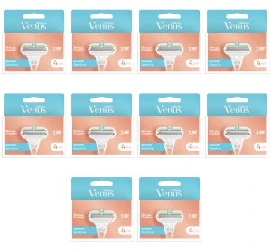 Gillette Venus Smooth Sensitive Ostrza wymienne do maszynki do golenia, 4 sztuki X10