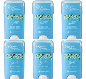 Secret Delicate Scent Dezodorant antyperspiracyjny w kremie 40ml X6