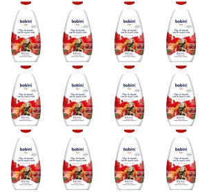 BOBINI Fun Płyn do kąpieli i żel do mycia Wysoka piana o zapachu malin 500ml X12