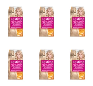 L'Oréal Paris Casting Crème Gloss Farba do włosów 1010 Jasny lodowy blond 180 ml X6