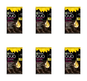 Garnier Olia 4.0, Ciemny Brąz, Permanentna koloryzacja X6