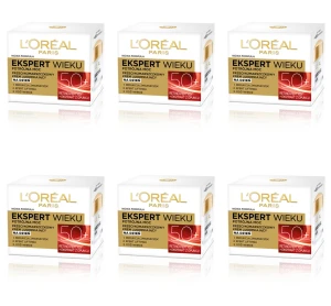 L'Oréal Paris Ekspert Wieku 50+ Przeciwzmarszczkowy krem ujędrniający na dzień 50 ml X6