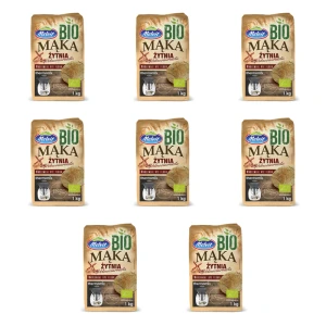 MELVIT BIO Mąka Żytnia Pełnoziarnista 1KG X8