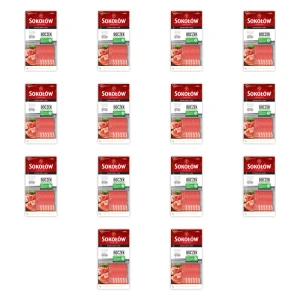 Boczek surowy wędzony plastry 100 g Sokołów X14