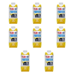 Mlekovita Napój proteinowy o smaku bananowym UHT 350g X8