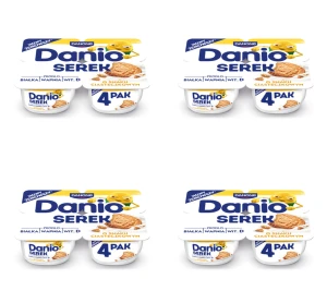 Danio Serek homogenizowany o smaku ciasteczkowym 520 g (4x130 g) X4